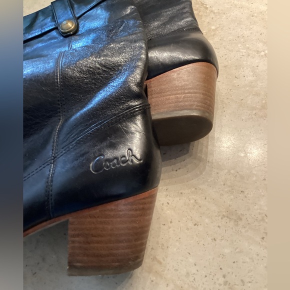 🚨Final Sale🚨!! Coach Black Leather Knee-High Boots Size 7 - Picture 11 of 14